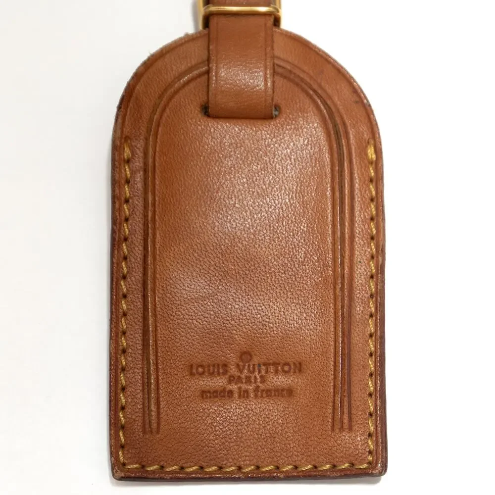 Authentic Louis Vuitton Vachetta Leather Luggage Name Tag TT
